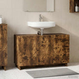 Vidaxl badkamerkast gerookt eiken 101 x 41 x 58 cm bewerkt hout
