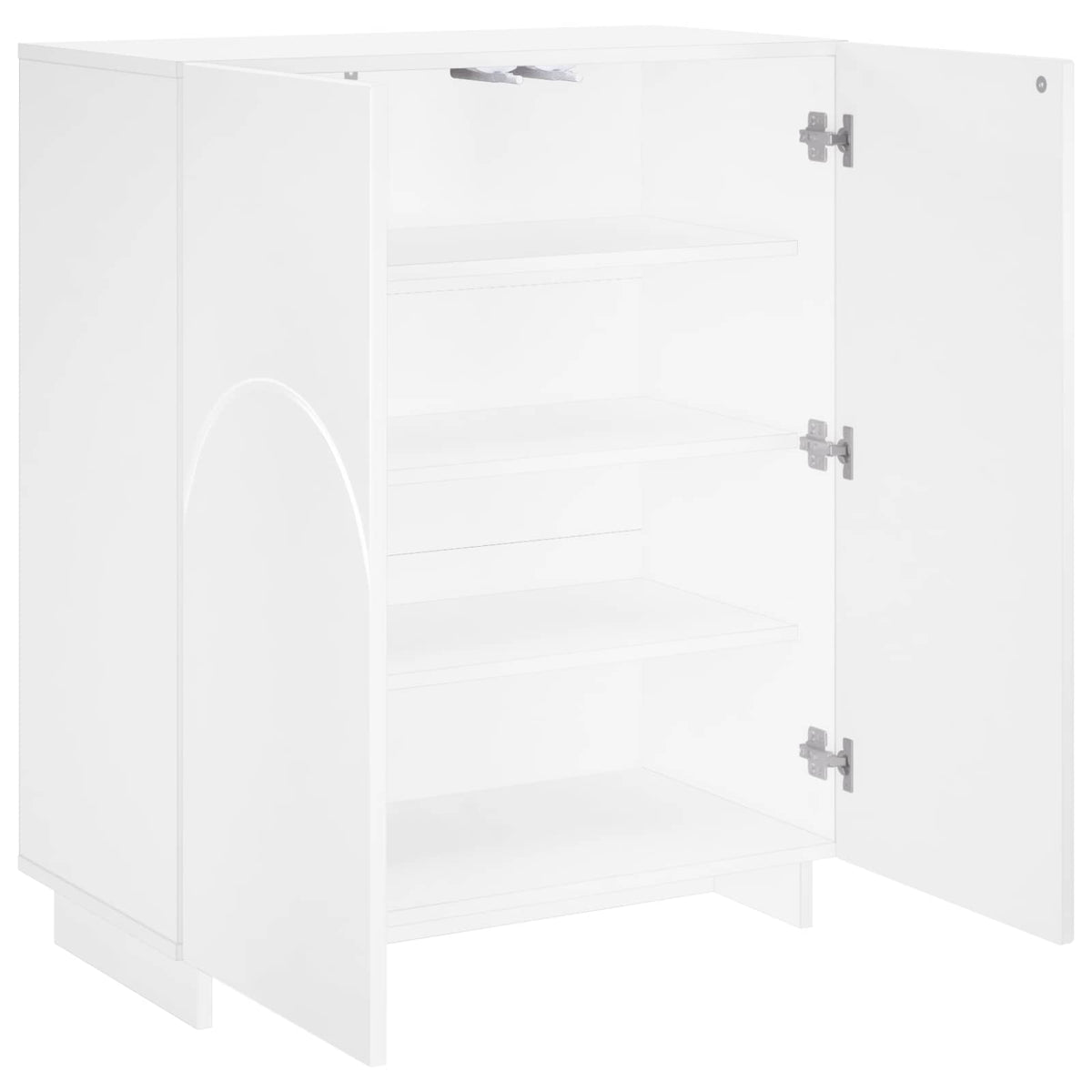 Vidaxl schoenenkast 73 x 38 x 87,5 cm bewerkt hout hoogglans wit