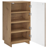 Vidaxl schoenenkast 48 x 38 x 87,5 cm bewerkt hout artisanaal eiken