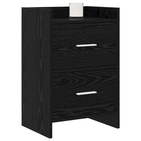 Vidaxl nachtkastjes zwart eiken 40 x 30 x 60 cm bewerkt hout