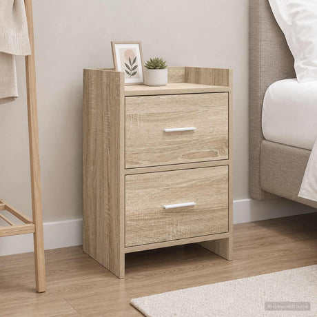 Vidaxl nachtkastjes sonoma eiken 40 x 30 x 60 cm bewerkt hout
