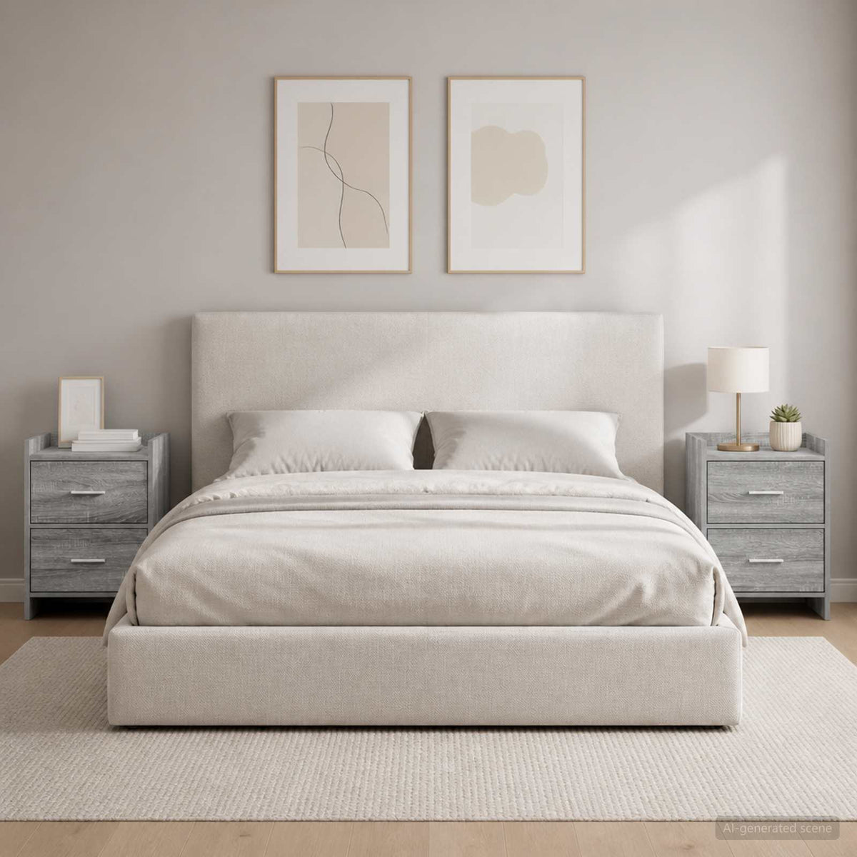 Vidaxl nachtkastjes 2 st grijs sonoma 40 x 30 x 60 cm bewerkt hout