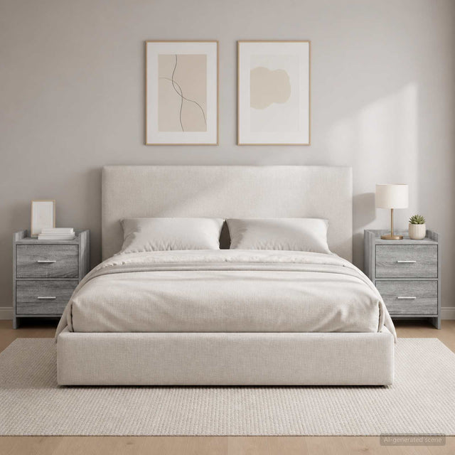 Vidaxl nachtkastjes 2 st grijs sonoma 40 x 30 x 60 cm bewerkt hout