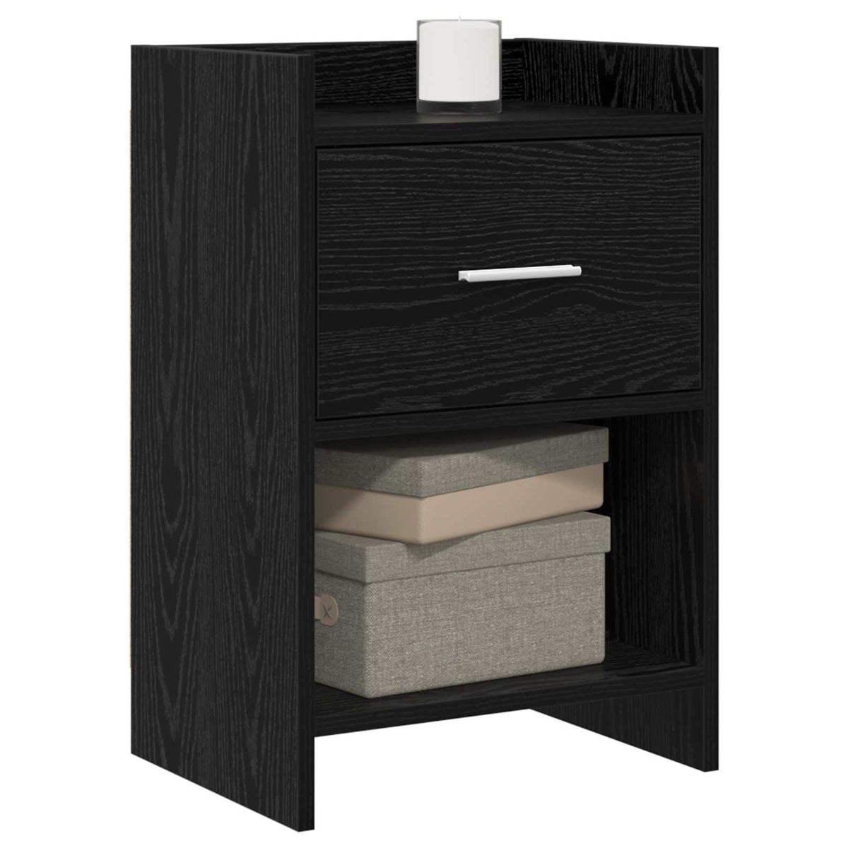 Vidaxl nachtkastjes zwart eiken 40 x 30 x 60 cm bewerkt hout