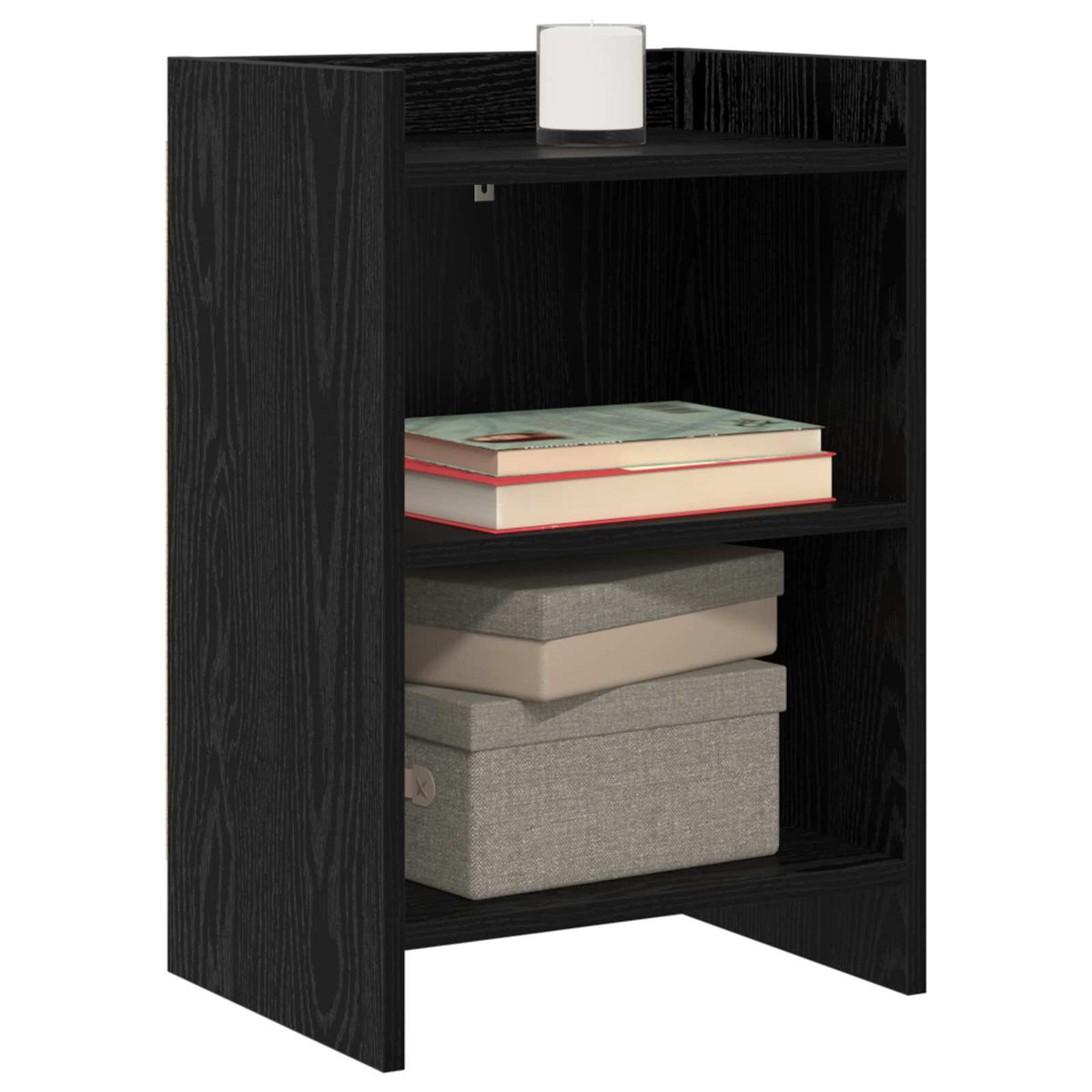 Vidaxl nachtkastjes zwart eiken 40 x 30 x 60 cm bewerkt hout