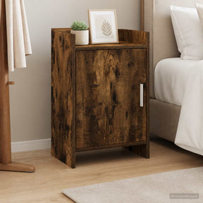 Vidaxl nachtkastjes gerookt eiken 40 x 30 x 60 cm bewerkt hout