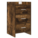 Vidaxl nachtkastjes gerookt eiken 40 x 36 x 70 cm bewerkt hout