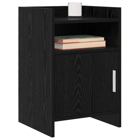 Vidaxl nachtkastjes zwart eiken 40 x 36 x 60 cm bewerkt hout