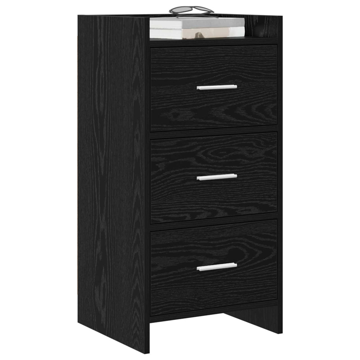 Vidaxl dressoir zwart eiken 40 x 36 x 80 cm bewerkt hout