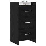 Vidaxl dressoir zwart eiken 40 x 36 x 80 cm bewerkt hout