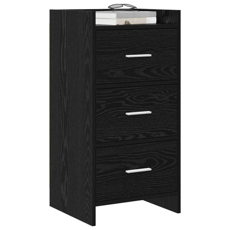 Vidaxl dressoir zwart eiken 40 x 36 x 80 cm bewerkt hout