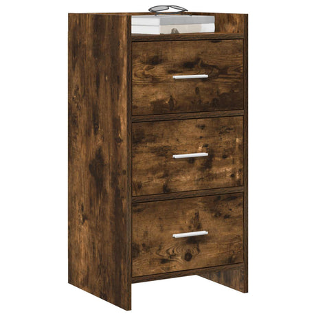 Vidaxl dressoir gerookt eiken 40 x 36 x 80 cm bewerkt hout