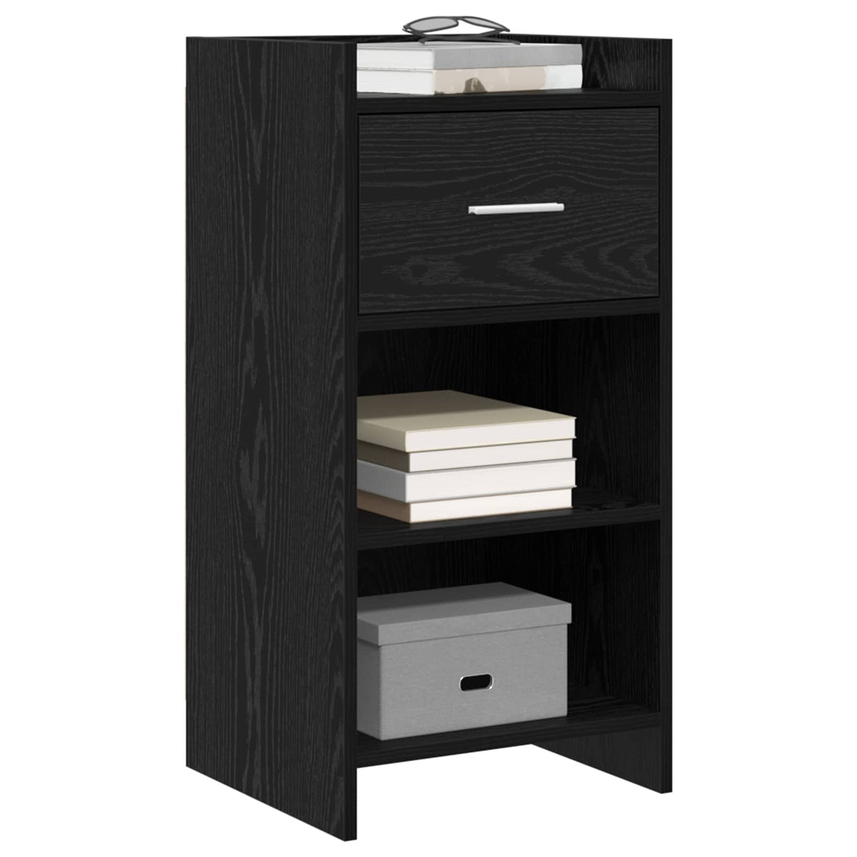 Vidaxl dressoir zwart eiken 40 x 36 x 80 cm bewerkt hout