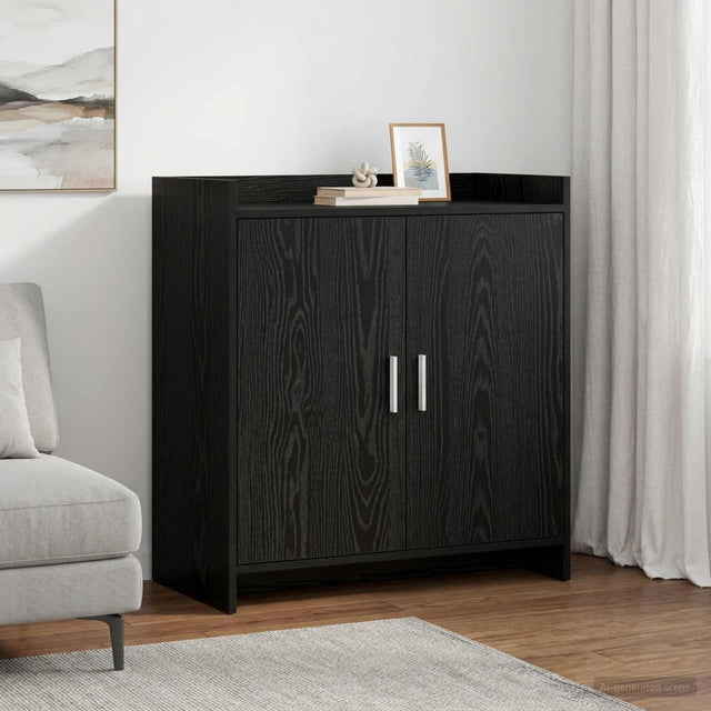 Vidaxl dressoir zwart eiken 72 x 36 x 80 cm bewerkt hout