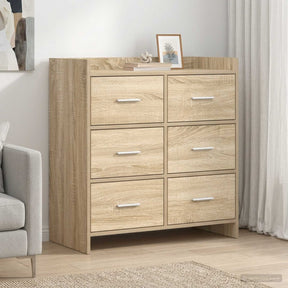 Vidaxl dressoir sonoma eiken 75 x 33 x 80 cm bewerkt hout