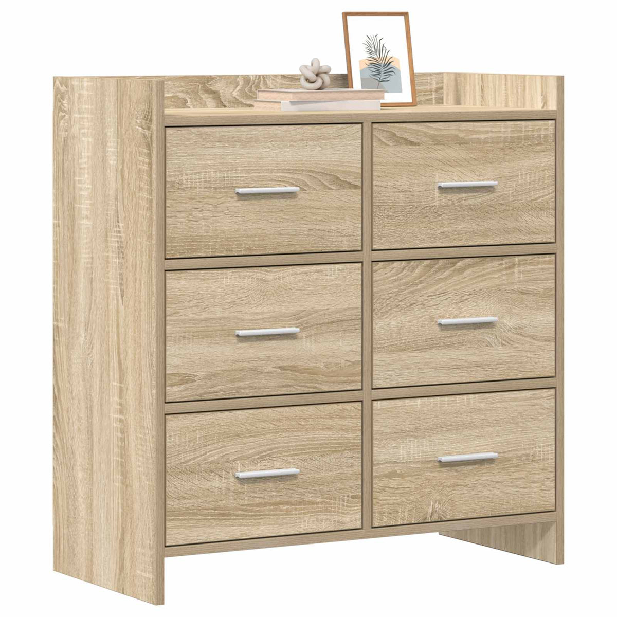 Vidaxl dressoir sonoma eiken 75 x 33 x 80 cm bewerkt hout