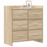 Vidaxl dressoir sonoma eiken 75 x 33 x 80 cm bewerkt hout
