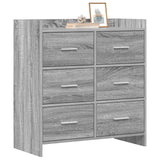 Vidaxl dressoir grijs sonoma 75 x 33 x 80 cm bewerkt hout