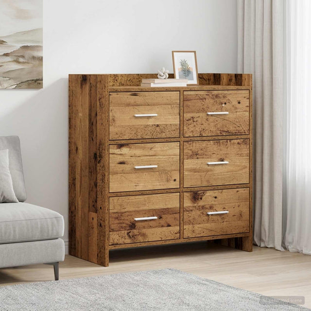 Vidaxl dressoir oud hout 75 x 33 x 80 cm bewerkt hout