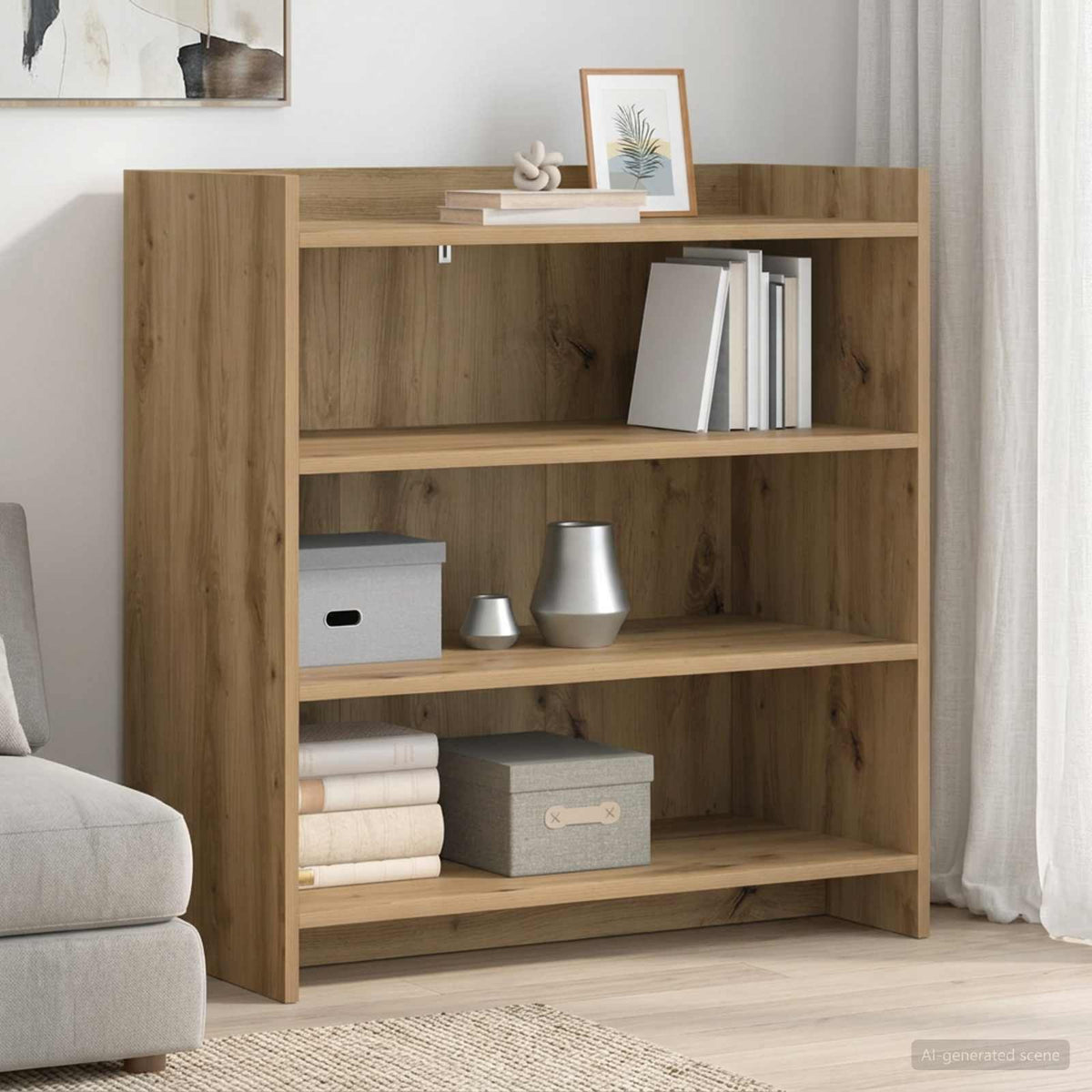 Vidaxl dressoir artisanaal eiken 75 x 36 x 80 cm bewerkt hout