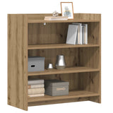 Vidaxl dressoir artisanaal eiken 75 x 36 x 80 cm bewerkt hout