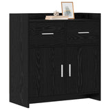 Vidaxl dressoir zwart eiken 75 x 36 x 80 cm bewerkt hout