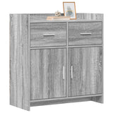 Vidaxl dressoir grijs sonoma 75 x 36 x 80 cm bewerkt hout