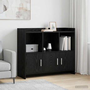 Vidaxl dressoir zwart eiken 98,5 x 33 x 80 cm bewerkt hout
