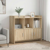 Vidaxl dressoir sonoma eiken 98,5 x 33 x 80 cm bewerkt hout