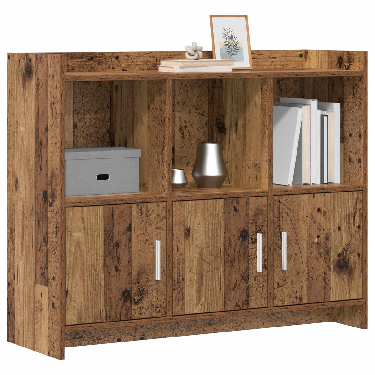 Vidaxl dressoir oud hout 98,5 x 33 x 80 cm bewerkt hout
