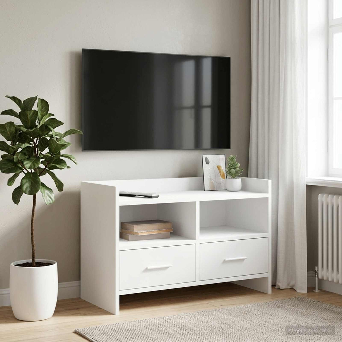 Vidaxl tv-kast 71,5 x 33 x 47 cm wit bewerkt hout