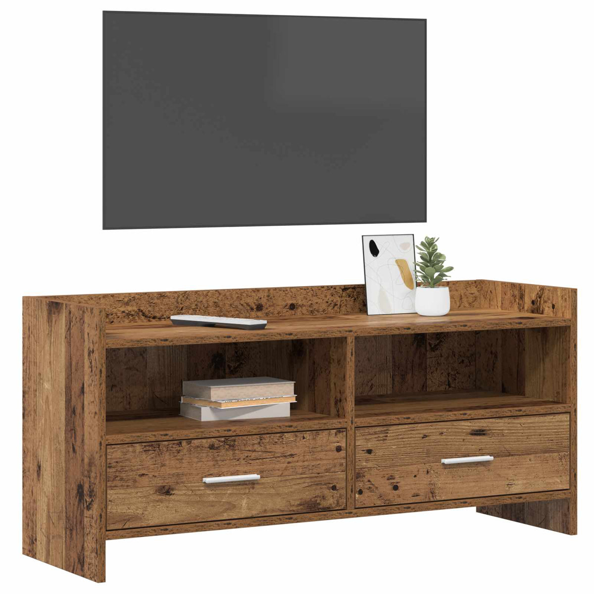 Vidaxl tv-kast 100 x 33 x 47 cm oud hout bewerkt hout