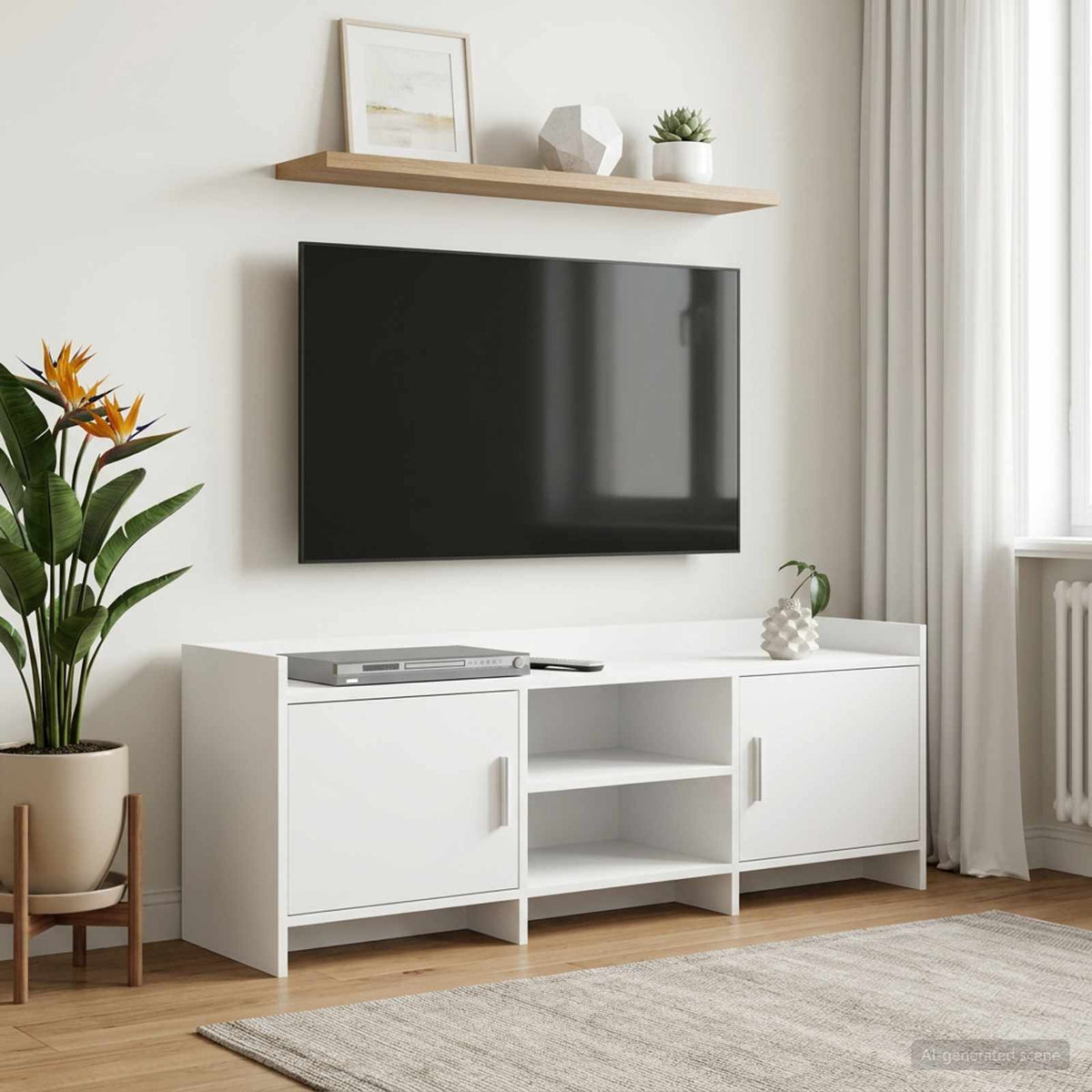 Vidaxl tv-kast 130 x 33 x 47 cm wit bewerkt hout