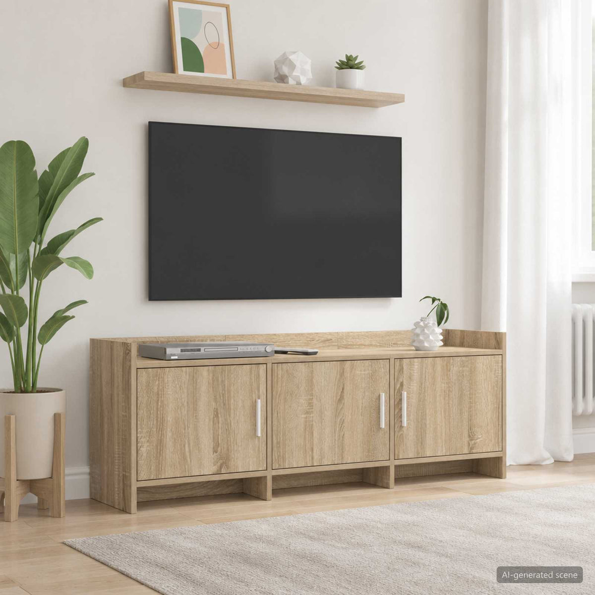 Vidaxl tv-kast 130 x 33 x 47 cm sonoma eiken bewerkt hout