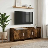 Vidaxl tv-kast 130 x 33 x 47 cm gerookt eiken bewerkt hout