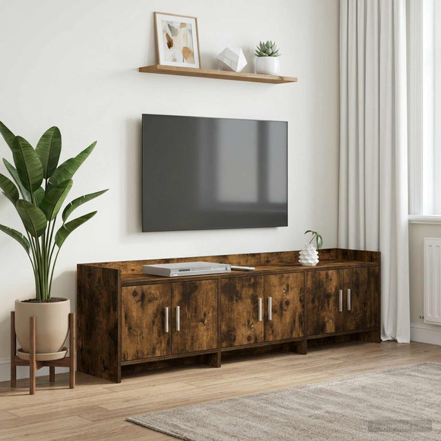 Vidaxl tv-kast 168 x 33 x 47 cm gerookt eiken bewerkt hout