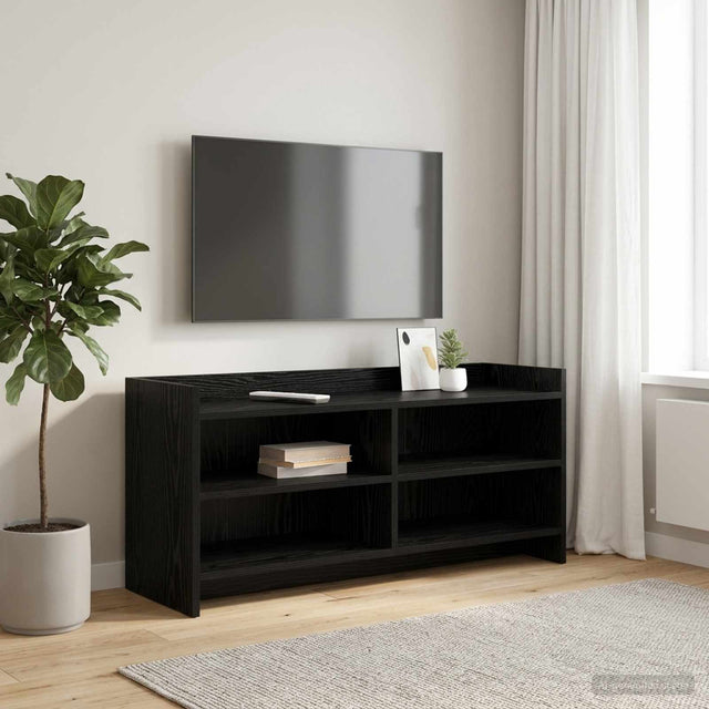 Vidaxl tv-kast 100 x 33 x 47 cm zwart eiken bewerkt hout