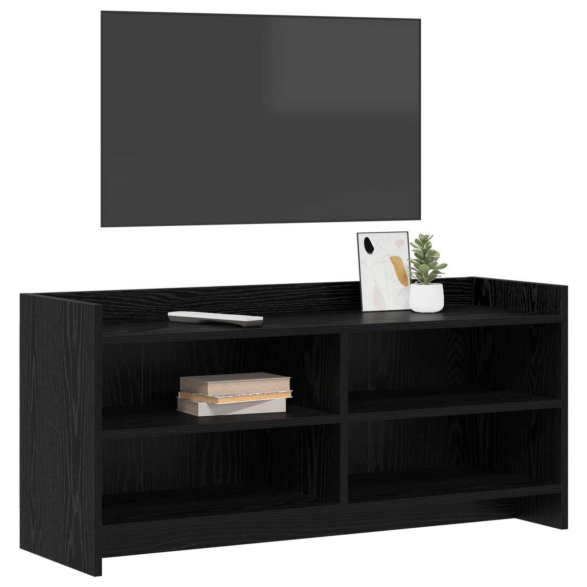 Vidaxl tv-kast 100 x 33 x 47 cm zwart eiken bewerkt hout