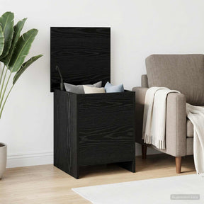 Vidaxl opbergkist zwart eiken 40 x 40,5 x 50 cm bewerkt hout