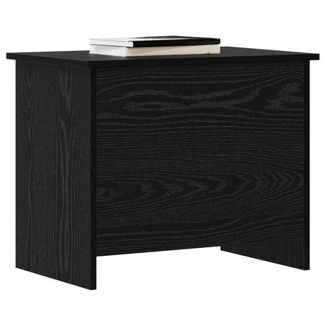 Vidaxl opbergkist met opslag zwart eiken 60 x 40 x 50 cm bewerkt hout