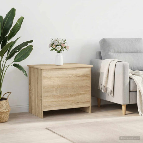 Vidaxl opbergkist met opslag sonoma eiken 60 x 40 x 50 cm bewerkt hout