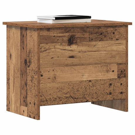 Vidaxl opbergkist met opslag oud hout 60 x 40 x 50 cm bewerkt hout