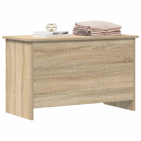 Vidaxl opbergkist met opslag sonoma eiken 80 x 40 x 50 cm bewerkt hout