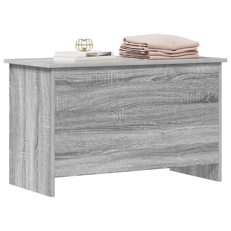 Vidaxl opbergkist met opslag grijs sonoma 80 x 40 x 50 cm bewerkt hout