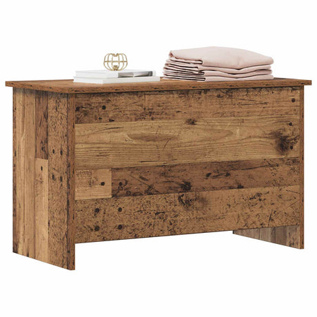 Vidaxl opbergkist met opslag oud hout 80 x 40 x 50 cm bewerkt hout