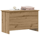 Vidaxl opbergkist artisanaal eiken 80 x 40 x 50 cm bewerkt hout