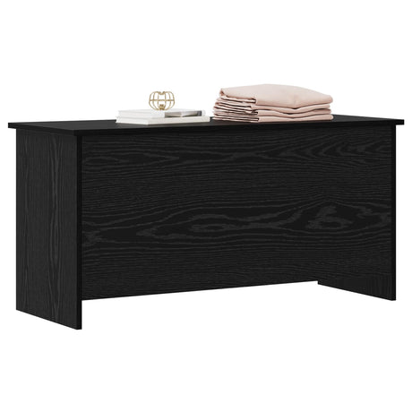 Vidaxl opbergkist met opslag zwart eiken 100 x 40 x 50 cm bewerkt hout