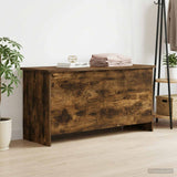 Vidaxl opbergkist gerookt eiken 100 x 40 x 50 cm bewerkt hout