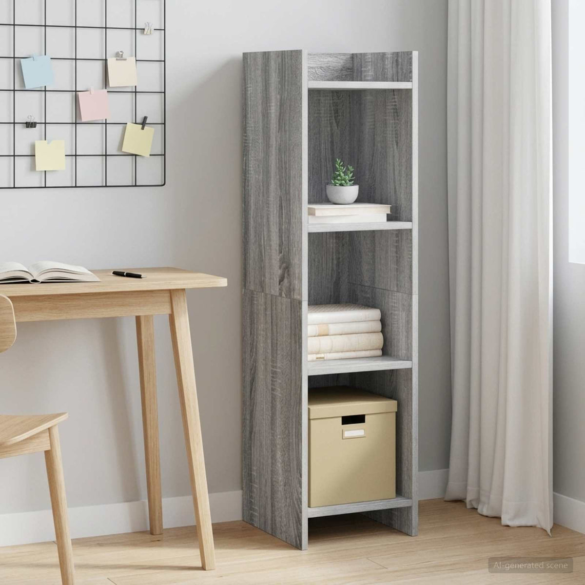 Vidaxl boekenkast grijs sonoma 30 x 30 x 111 cm bewerkt hout