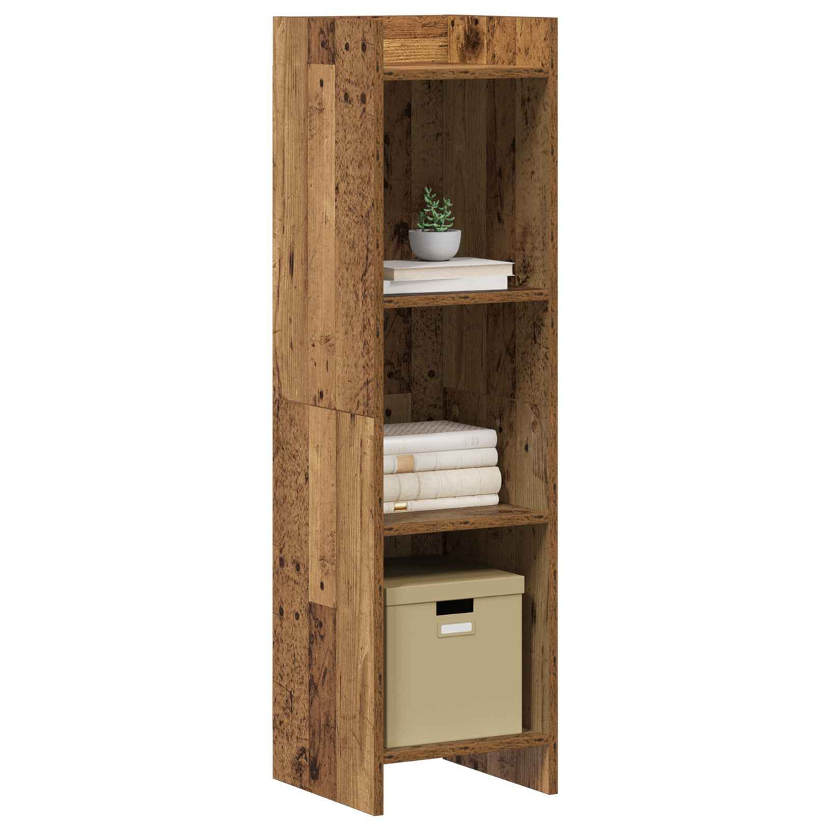Vidaxl boekenkast oud hout 30 x 30 x 111 cm bewerkt hout